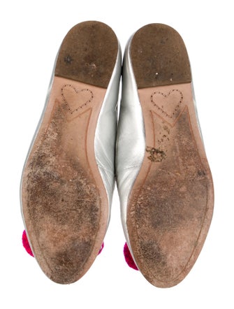 Sophia Webster Leather Pom-Pom Embellishments Ballet Flats