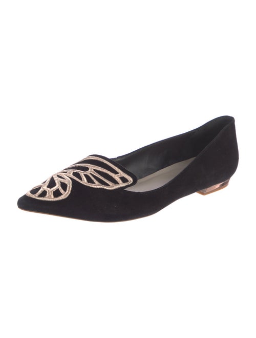 Sophia Webster Suede Embroidered Accent Flats