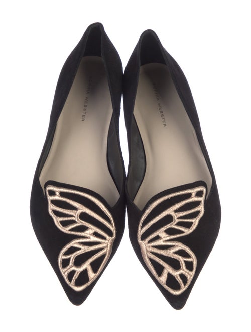 Sophia Webster Suede Embroidered Accent Flats