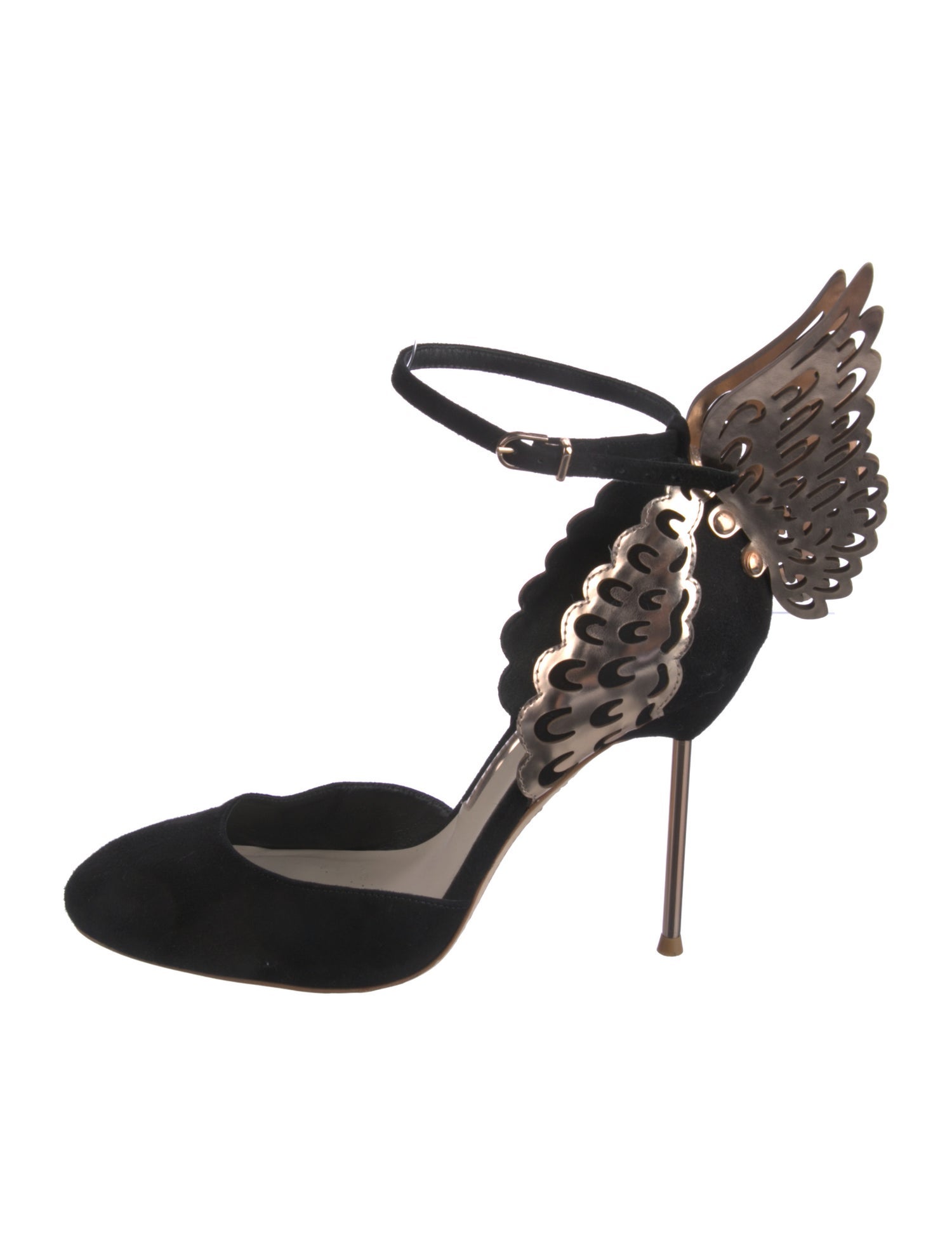 Sophia Webster Suede Cutout Accent D'Orsay Pumps