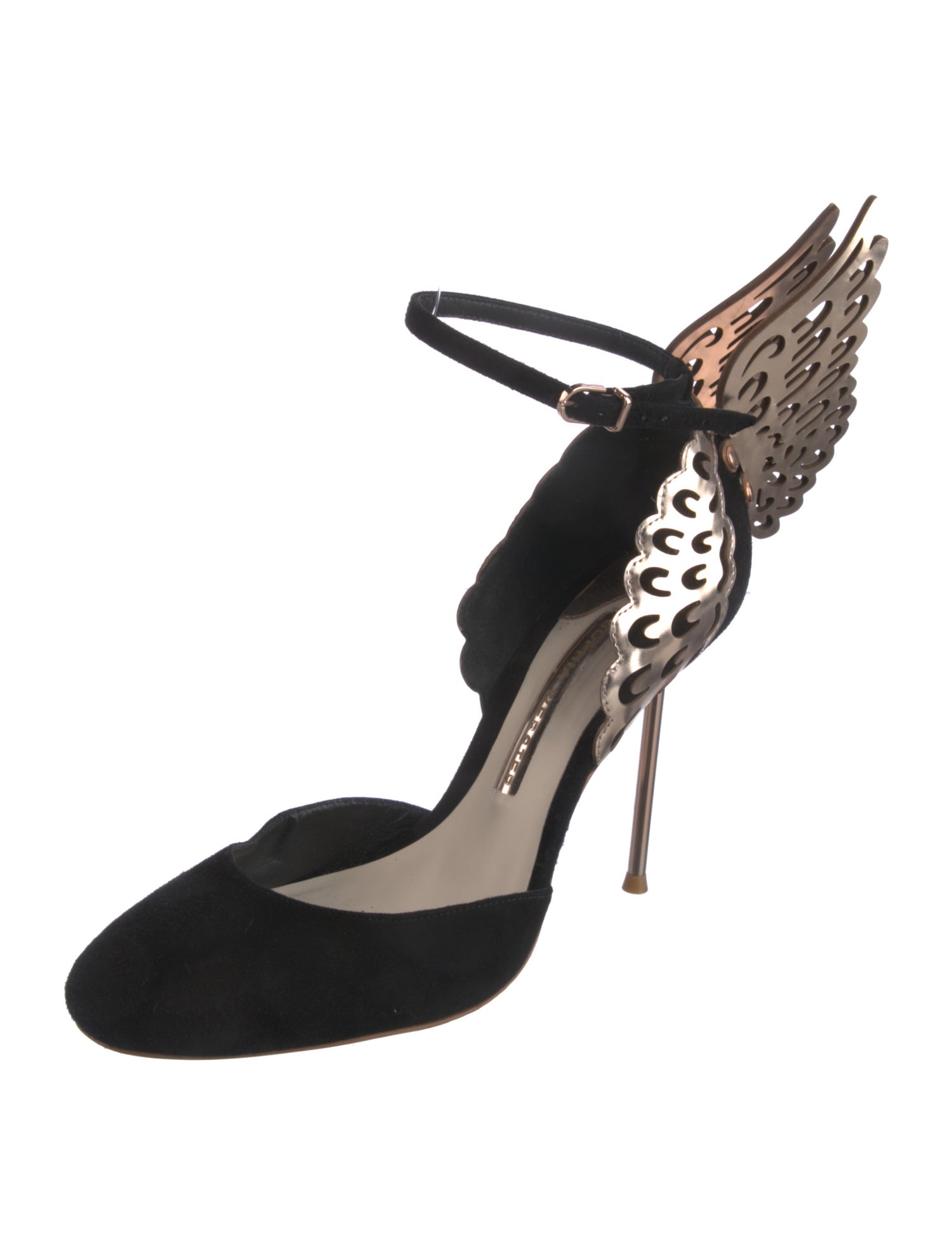 Sophia Webster Suede Cutout Accent D'Orsay Pumps
