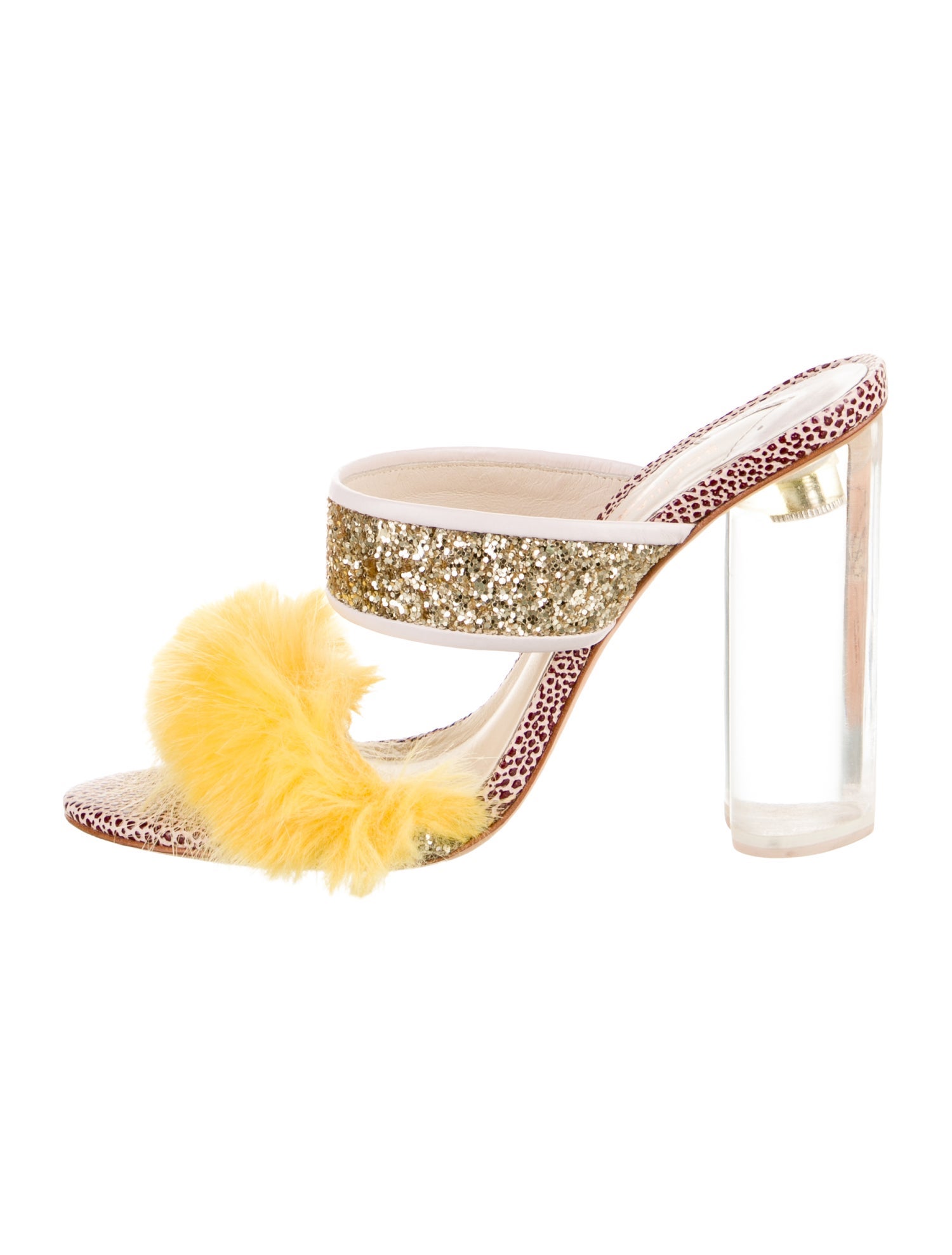 Sophia Webster Glitter Colorblock Pattern Sandals