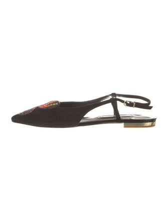 Sophia Webster Suede Slingback Flats