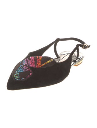Sophia Webster Suede Slingback Flats