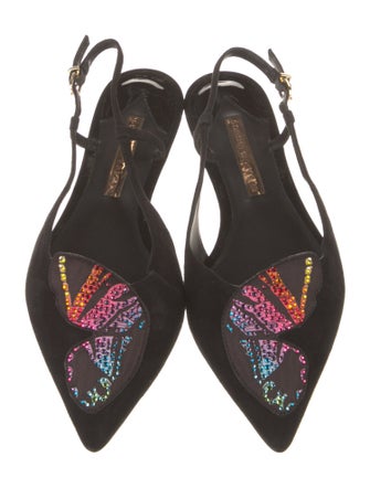 Sophia Webster Suede Slingback Flats