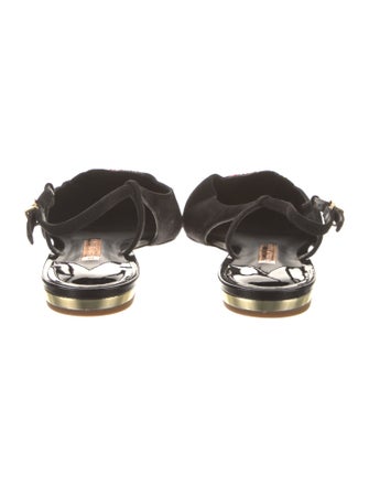 Sophia Webster Suede Slingback Flats