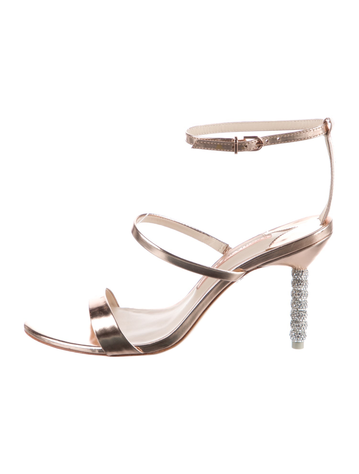 Sophia Webster Patent Leather Crystal Embellishments Sandals