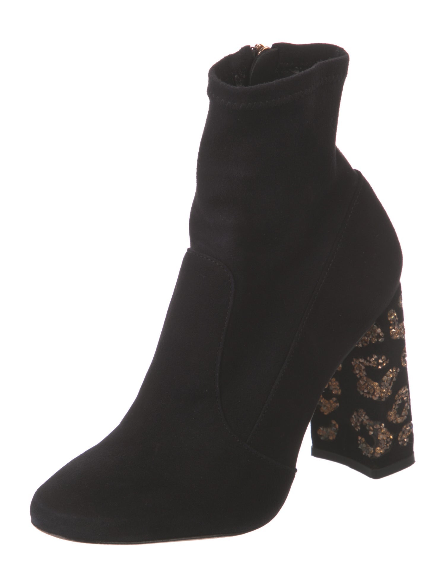 Sophia Webster Suede Crystal Embellishments Sock Boots