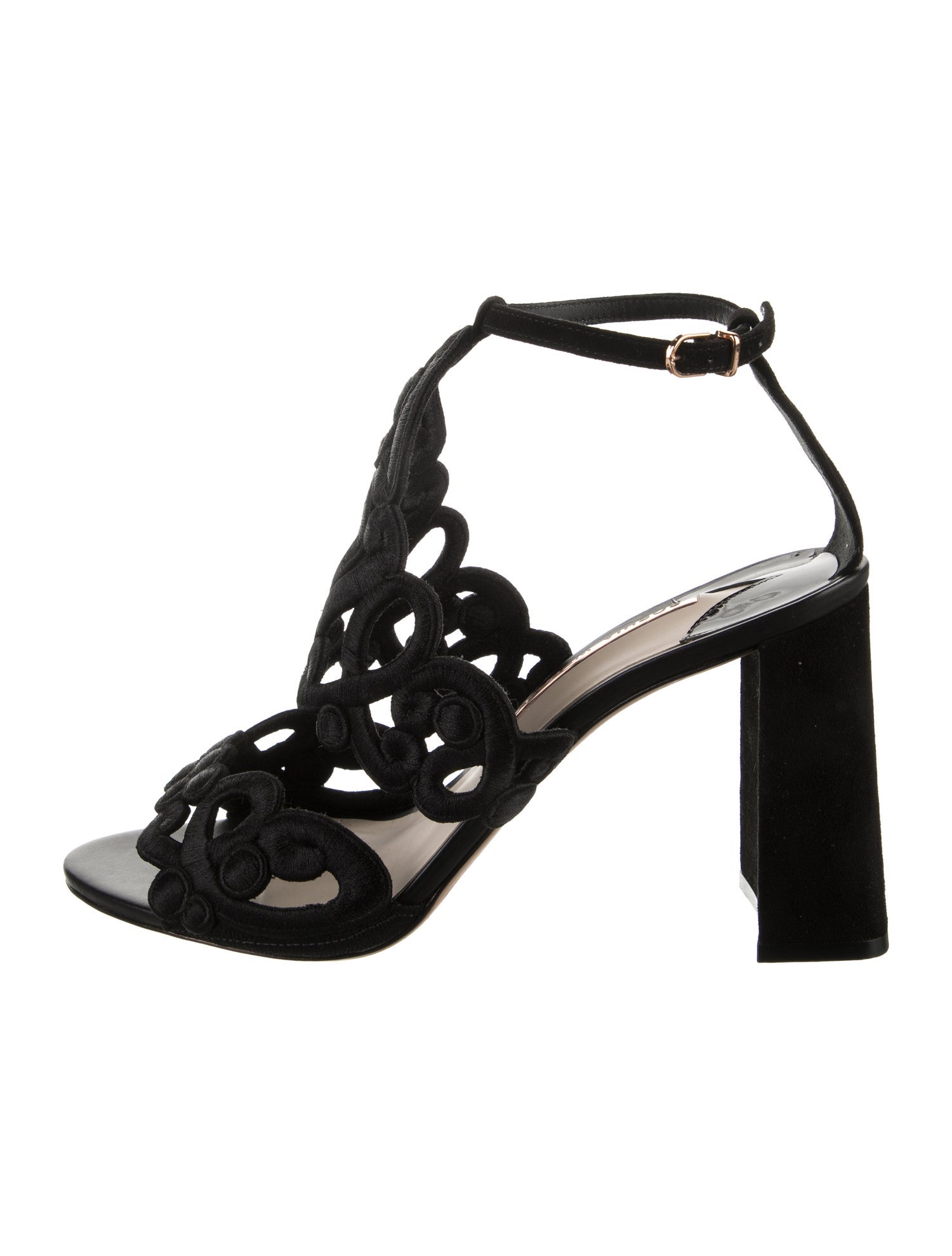 Sophia Webster Suede Embroidered Accent Gladiator Sandals