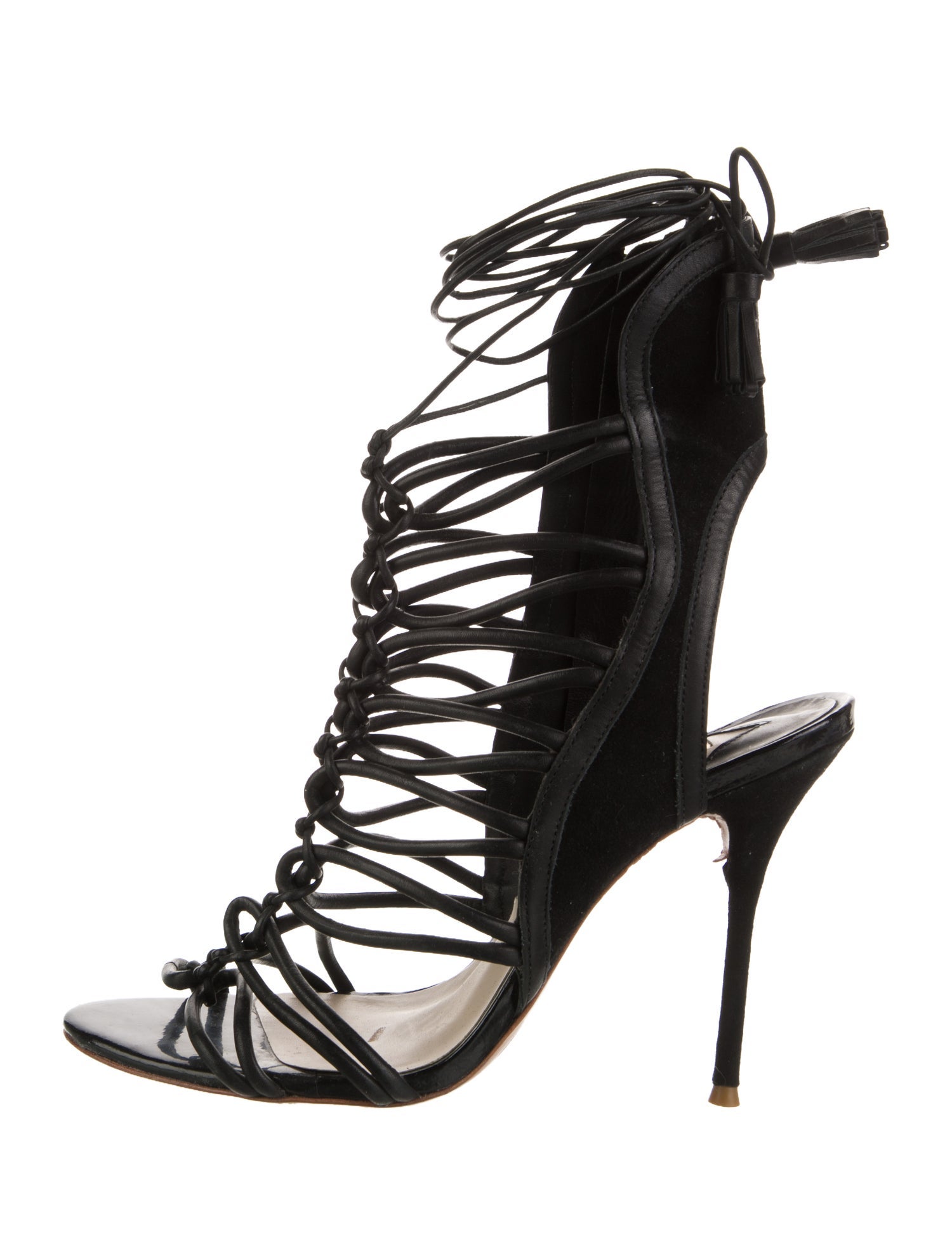 Sophia Webster Suede Tassel Accents Slingback Pumps