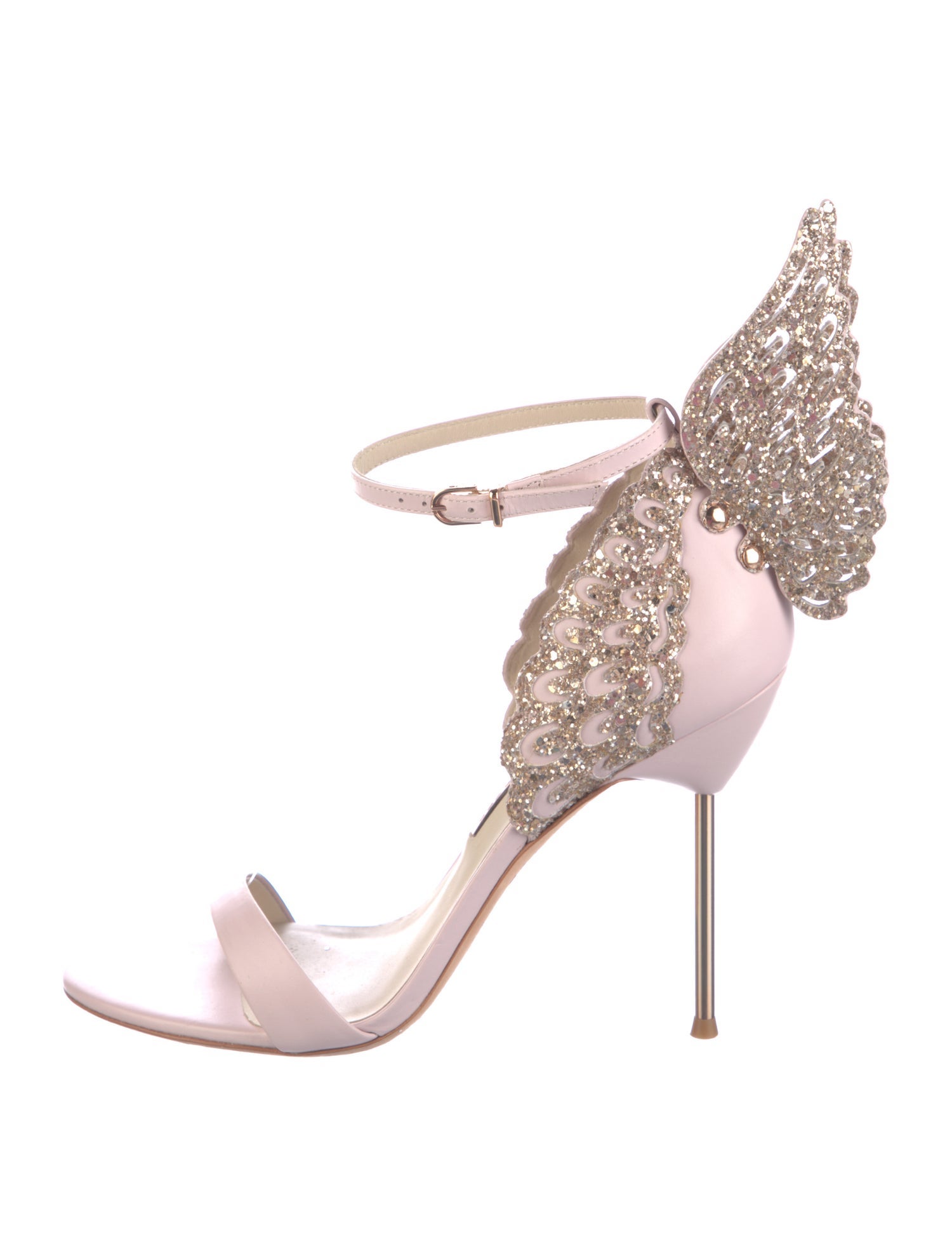 Sophia Webster Leather Glitter Accents Sandals