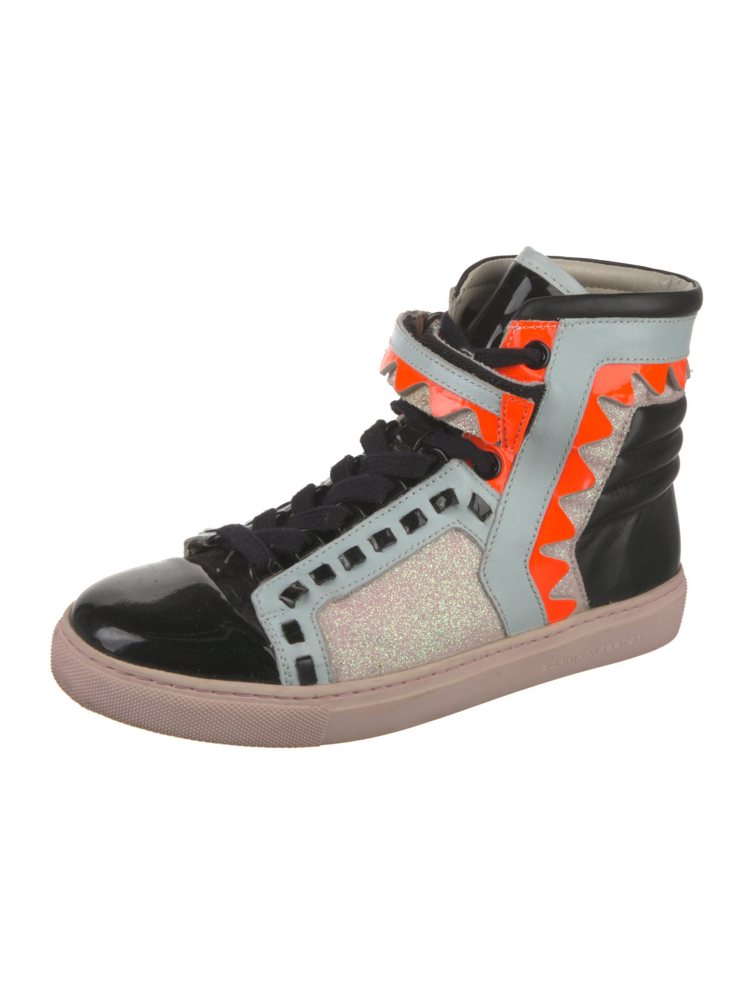 Sophia Webster Patent Leather Printed Sneakers