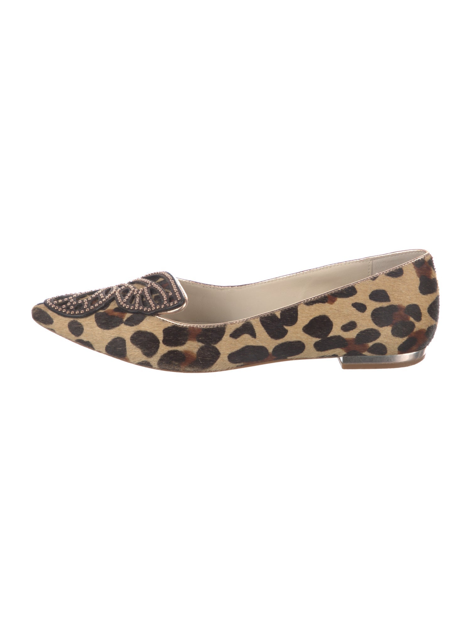 Sophia Webster Ponyhair Animal Print Flats