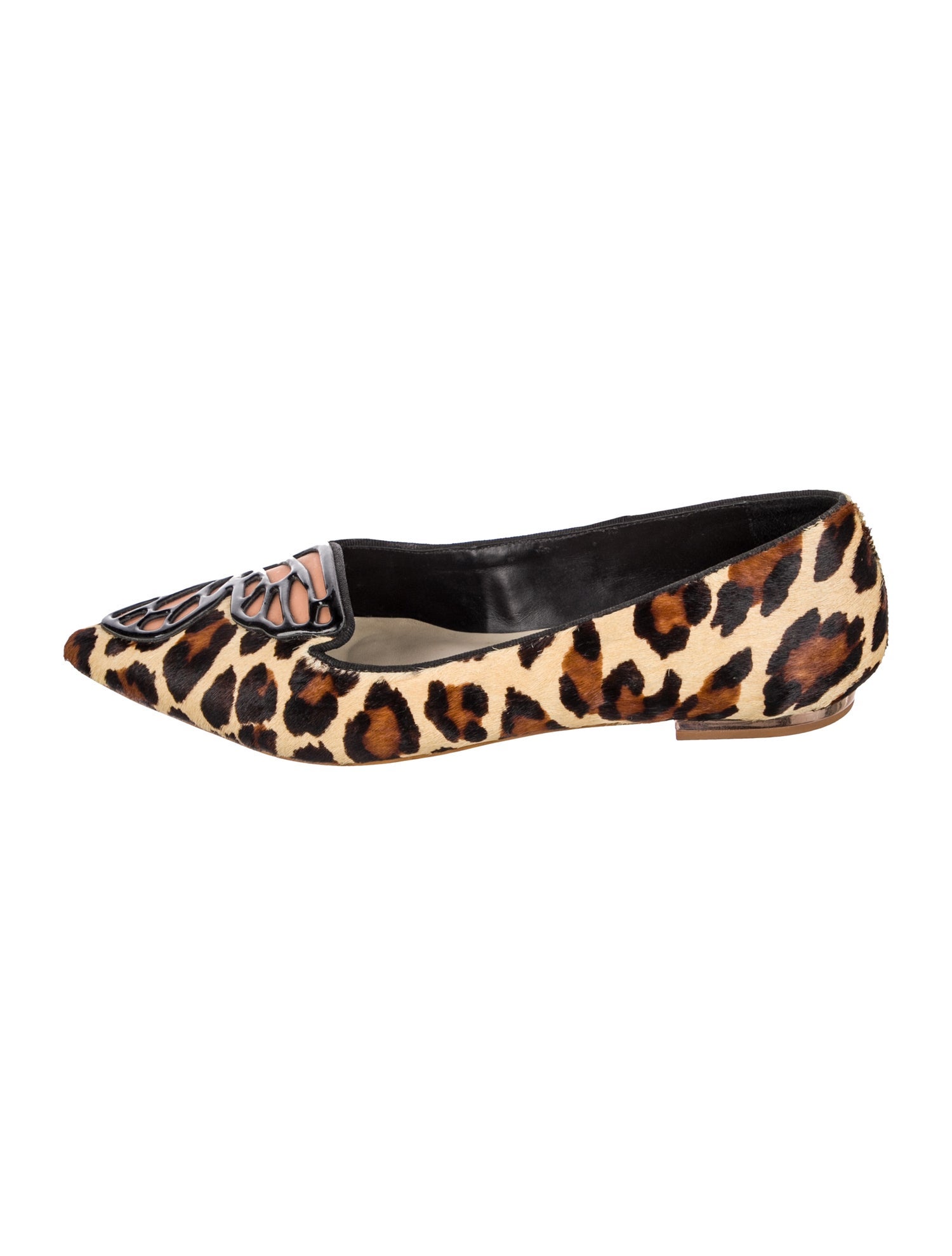 Sophia Webster Ponyhair Animal Print Ballet Flats