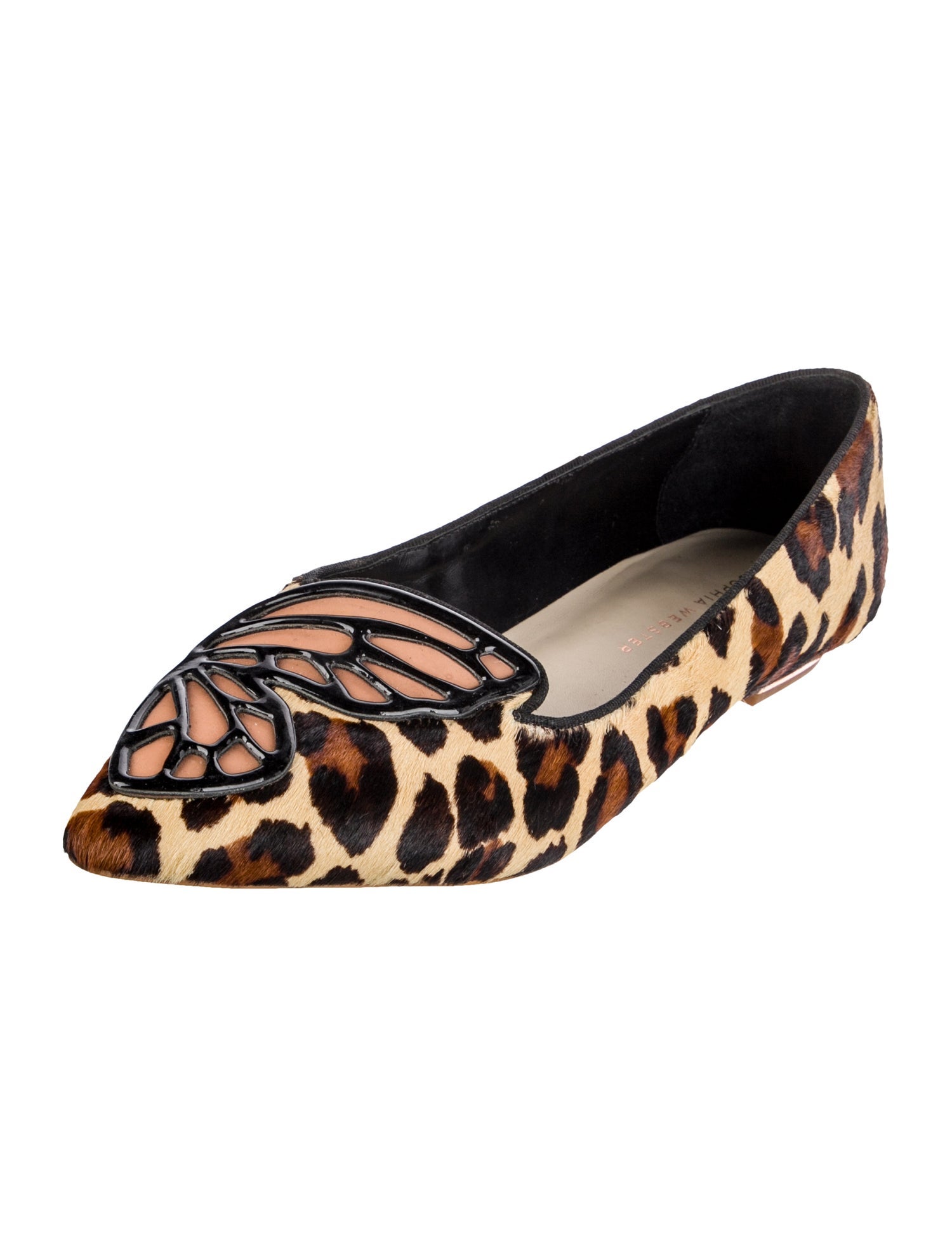 Sophia Webster Ponyhair Animal Print Ballet Flats