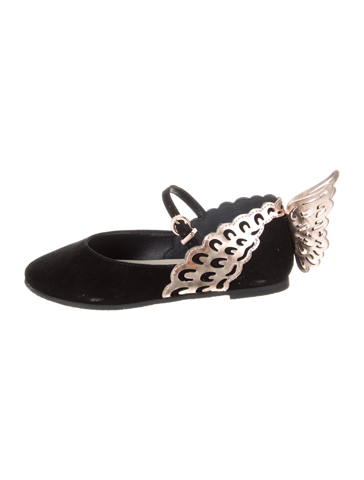 Sophia Webster Girls' Suede Butterfly Ballet Flats