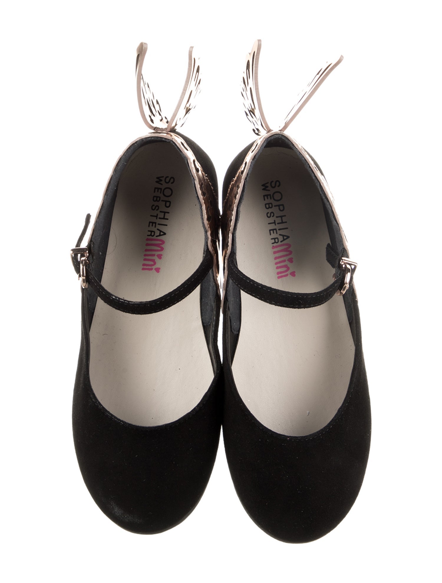 Sophia Webster Girls' Suede Butterfly Ballet Flats