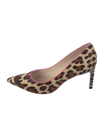 Pre-owned Sophia Webster Ponyhair Animal Print Pumps In Neutrals