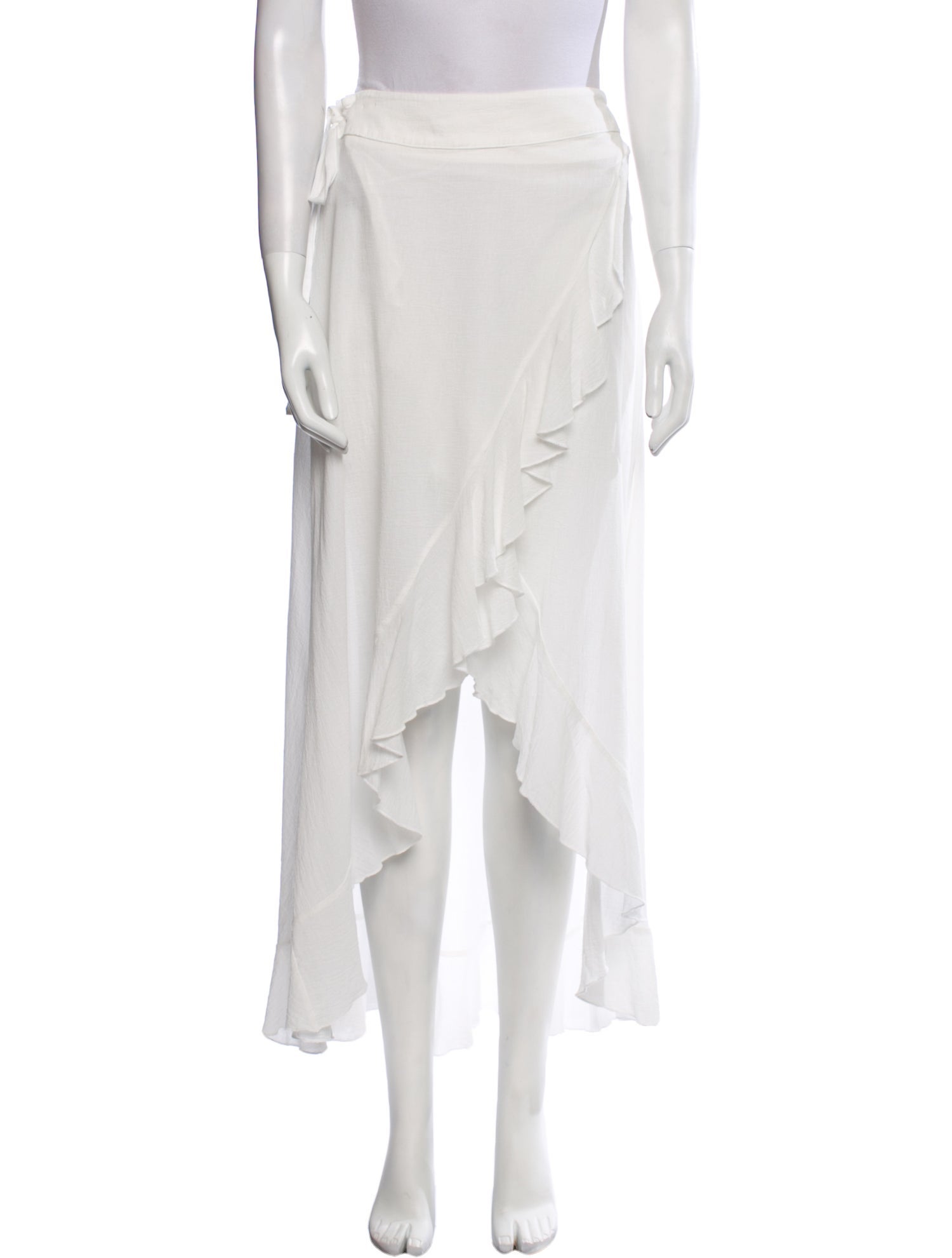 9seed Ruffle Embellishment Midi Length Skirt