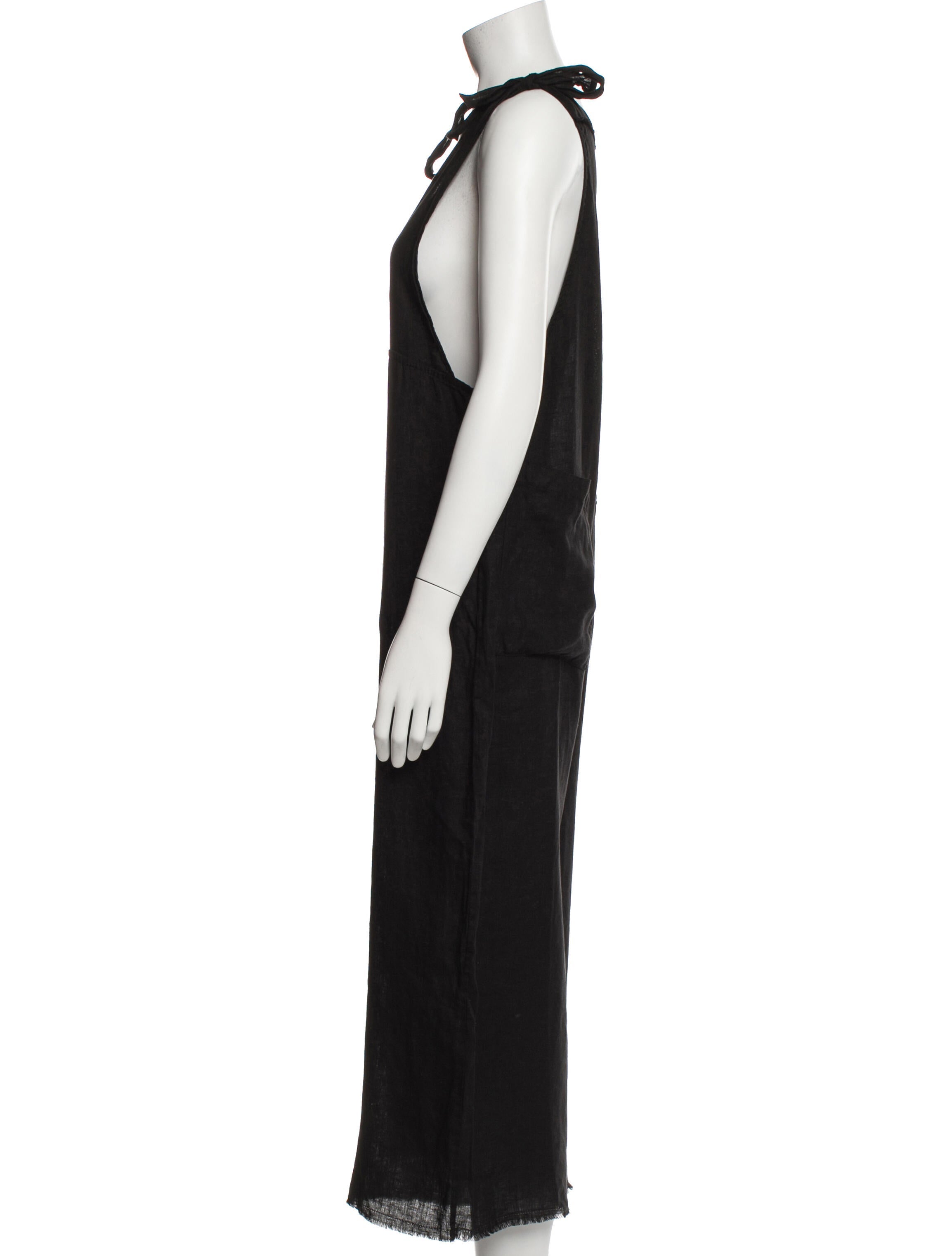 9seed Linen Plunge Neckline Jumpsuit