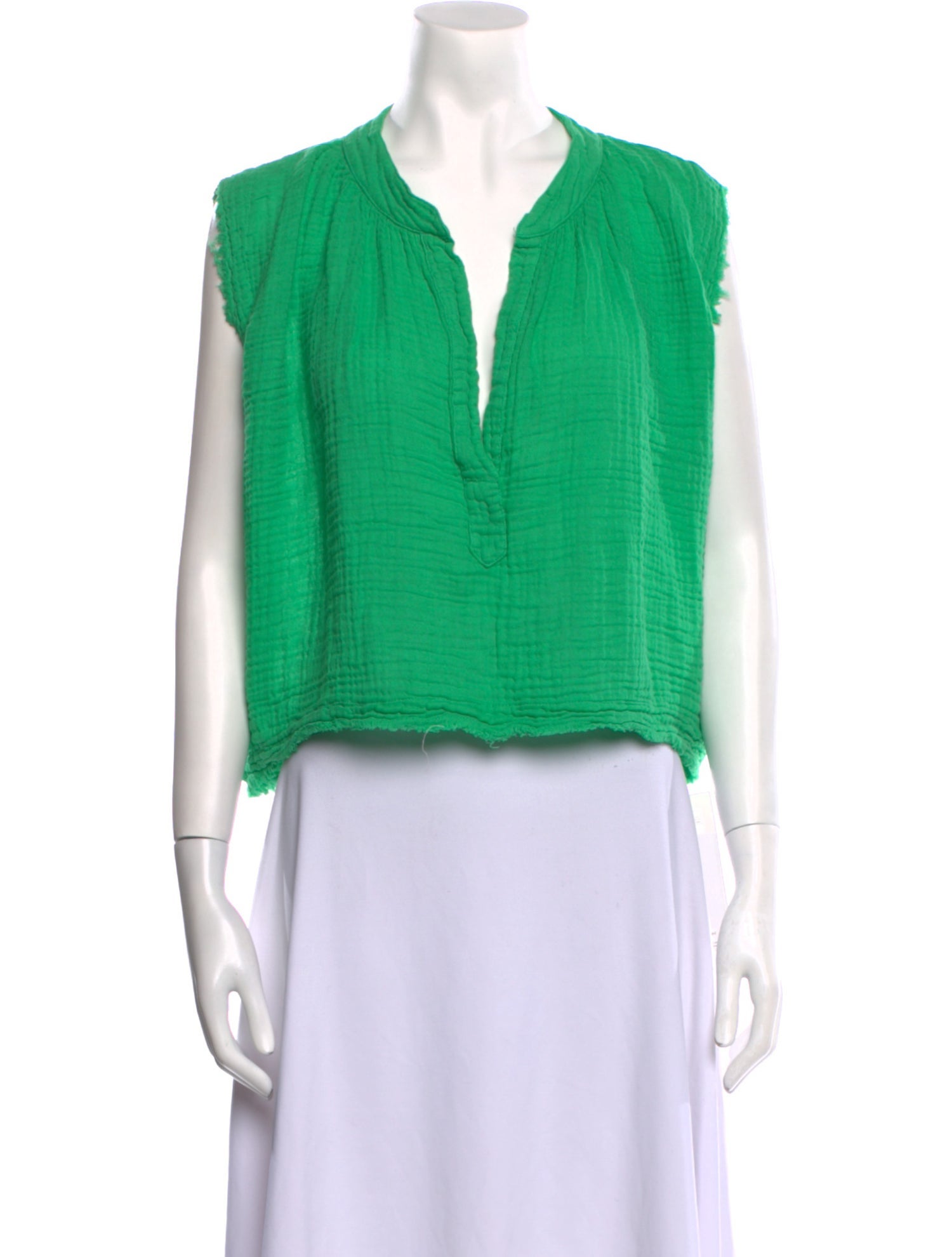 9seed V-Neck Sleeveless Crop Top