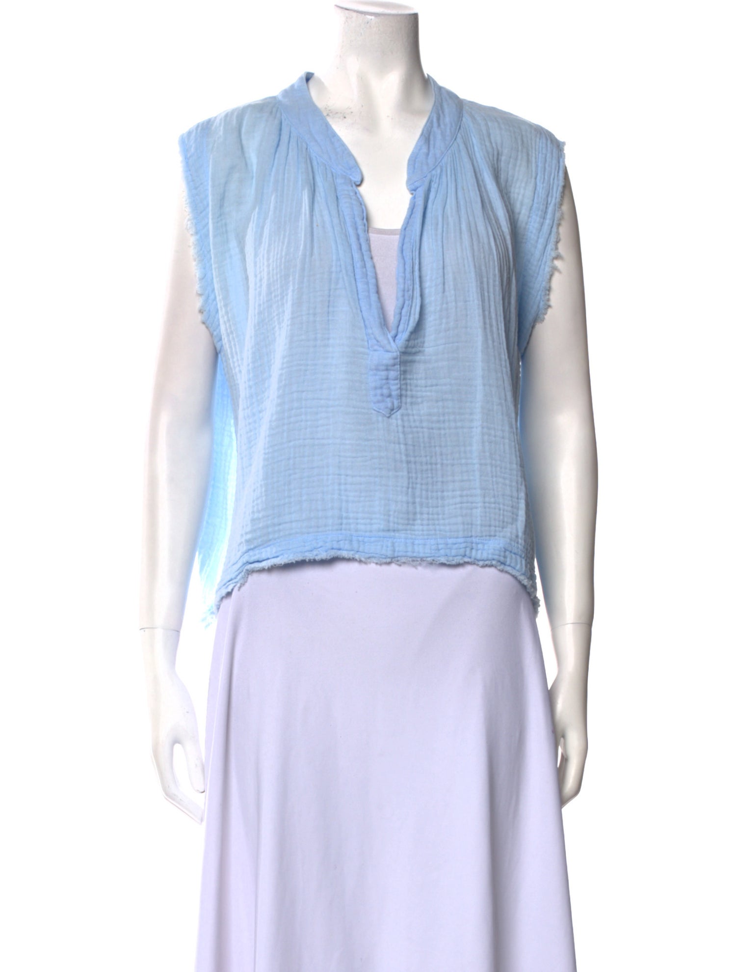 9seed V-Neck Sleeveless Crop Top