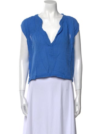 9seed V-Neck Short Sleeve Crop Top