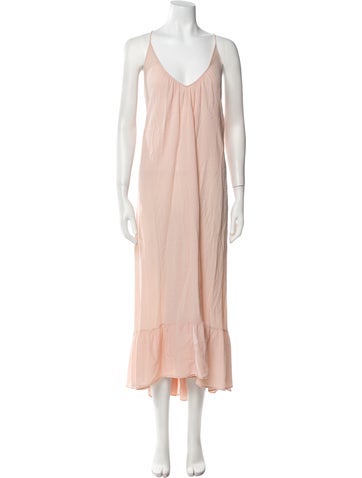 9seed Dresses V-Neck Long Dress One Size