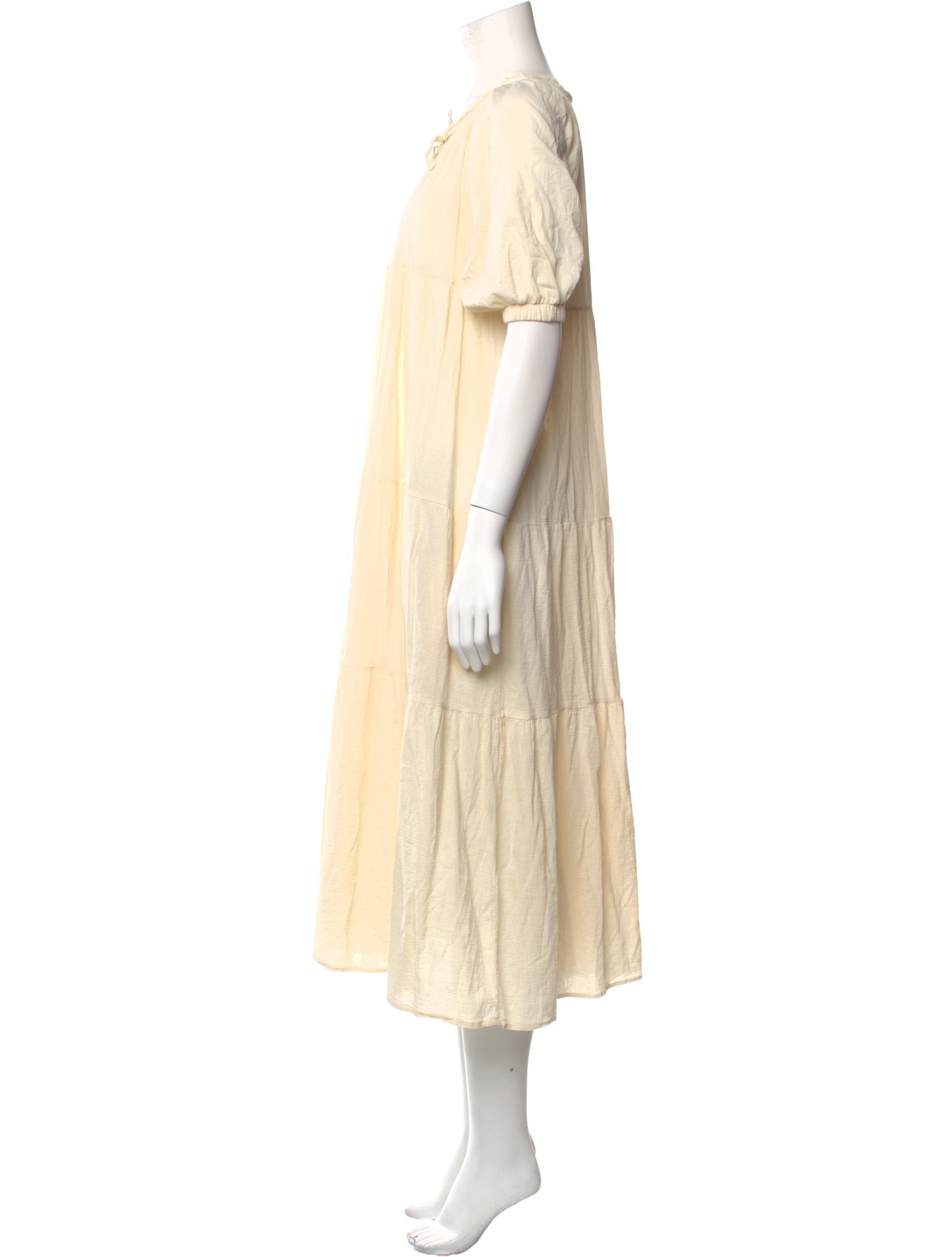 9seed Tie Neck Midi Length Dress