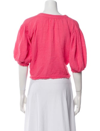 9seed V-Neck Short Sleeve Crop Top