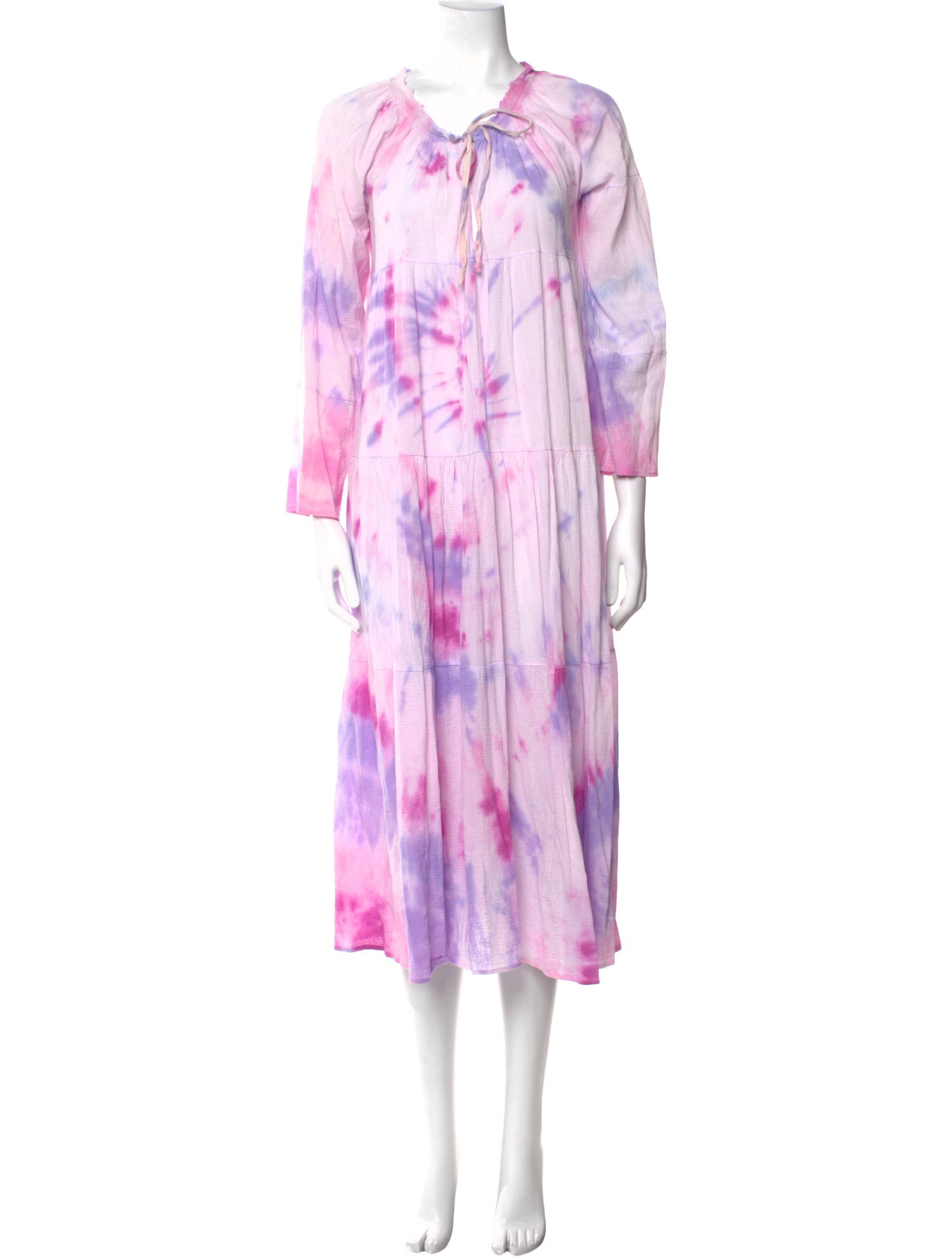 9seed Tie-Dye Print Midi Length Dress