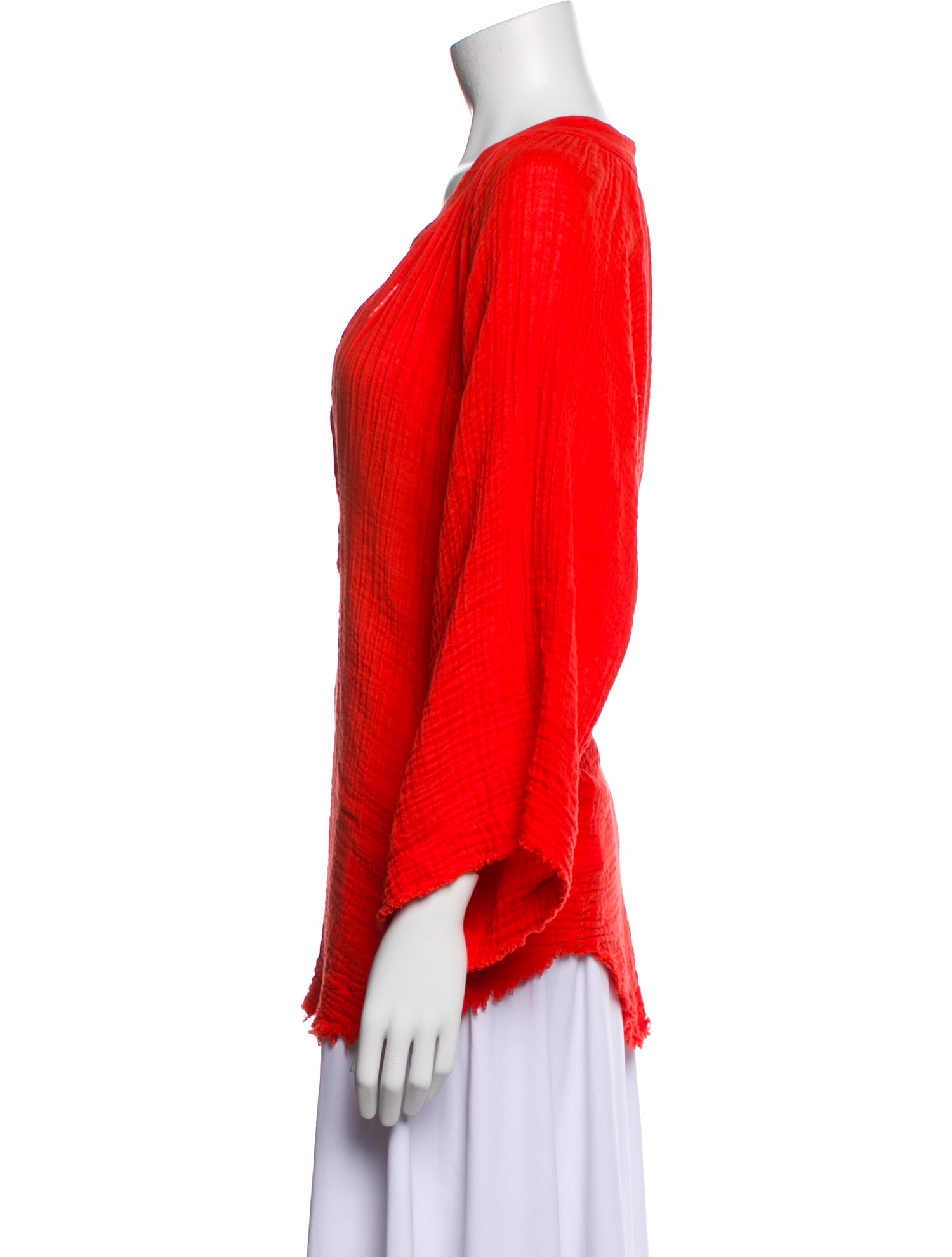 9seed V-Neck Three-Quarter Sleeve Blouse