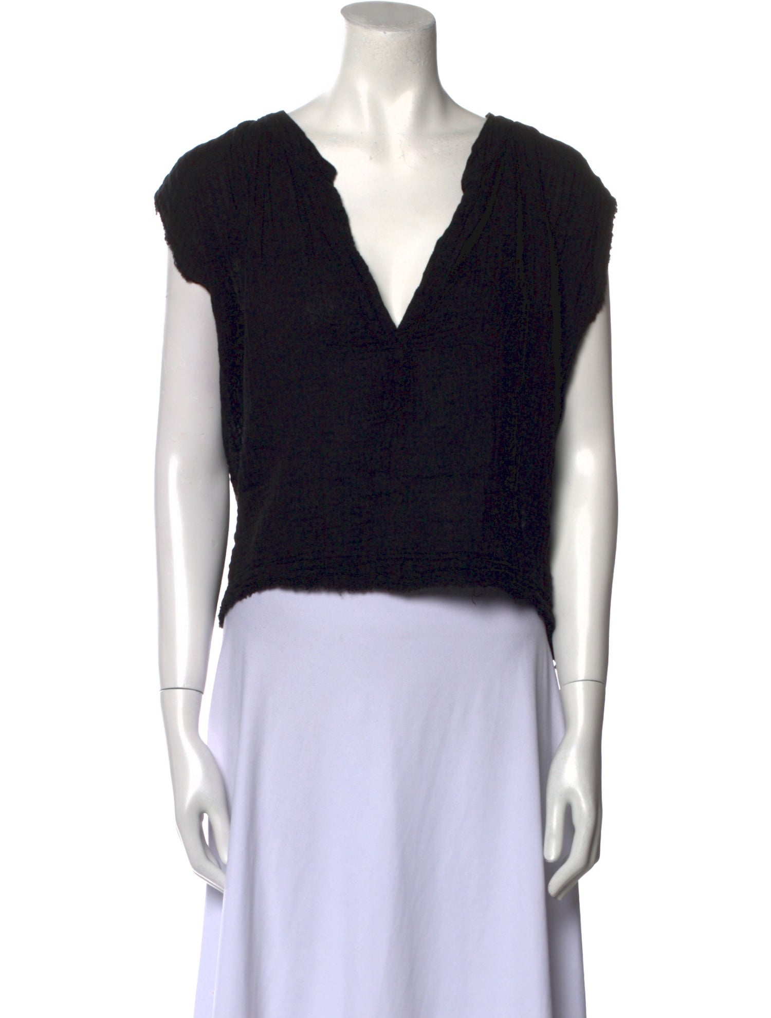 9seed V-Neck Sleeveless Crop Top