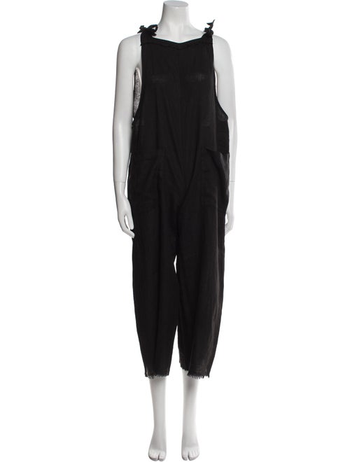 9seed Linen Scoop Neck Jumpsuit