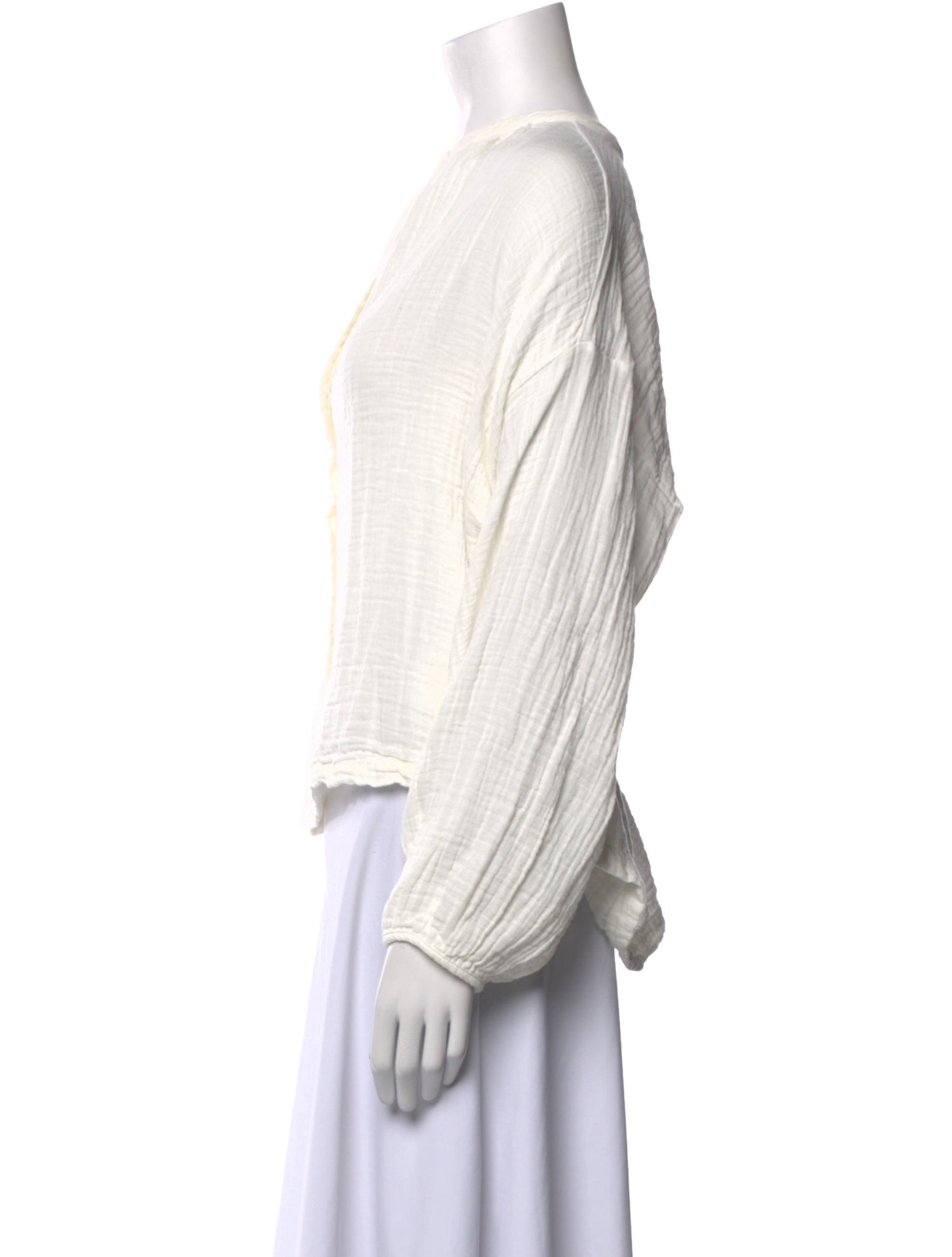 9seed Bateau Neckline Long Sleeve Blouse