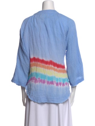 9seed Tie-Dye Print V-Neck Tunic