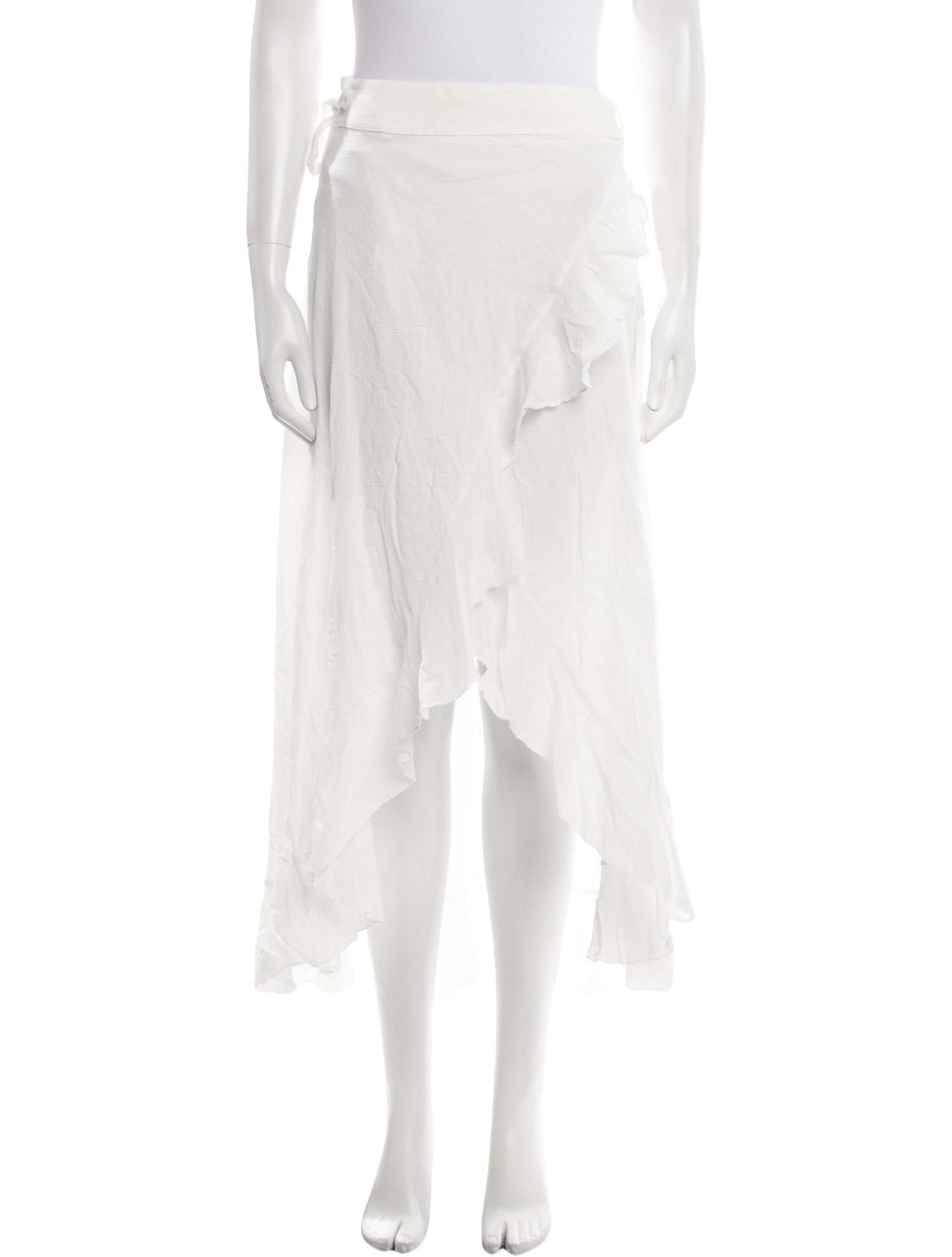 9seed Ruffle Embellishment Midi Length Skirt