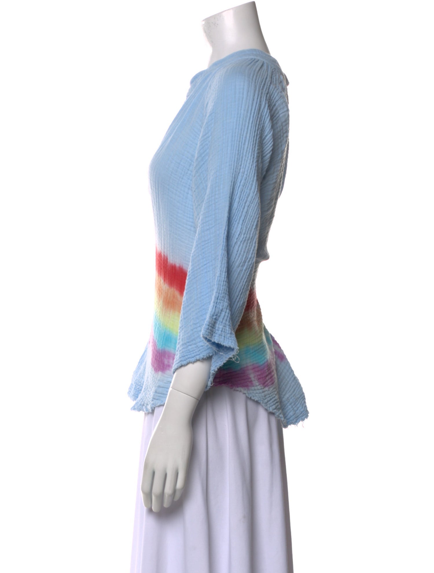 9seed Printed V-Neck Blouse