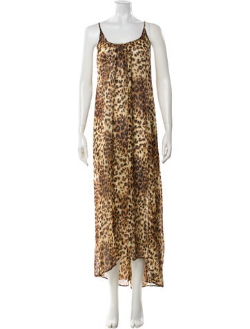 Pre-owned 9seed Animal Print Long Dress In Multi
