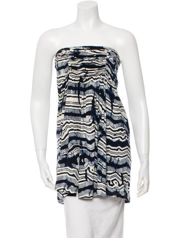 Samantha Sung Printed Strapless Top