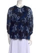 Samantha Sung Printed V-Neck Blouse