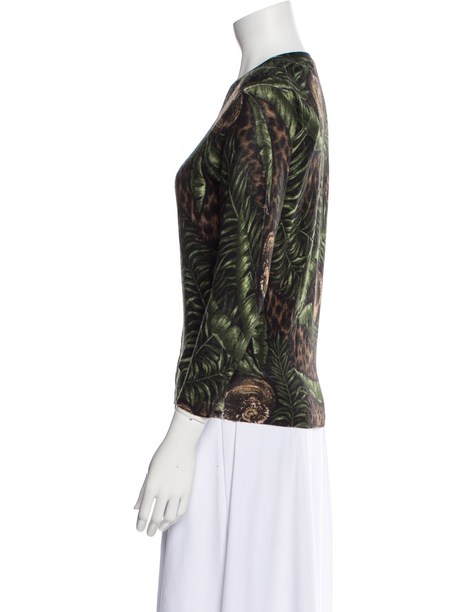 Samantha Sung Silk Printed Sweater