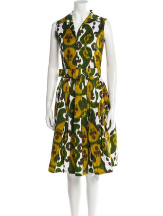 Samantha Sung Animal Print Knee-Length Dress