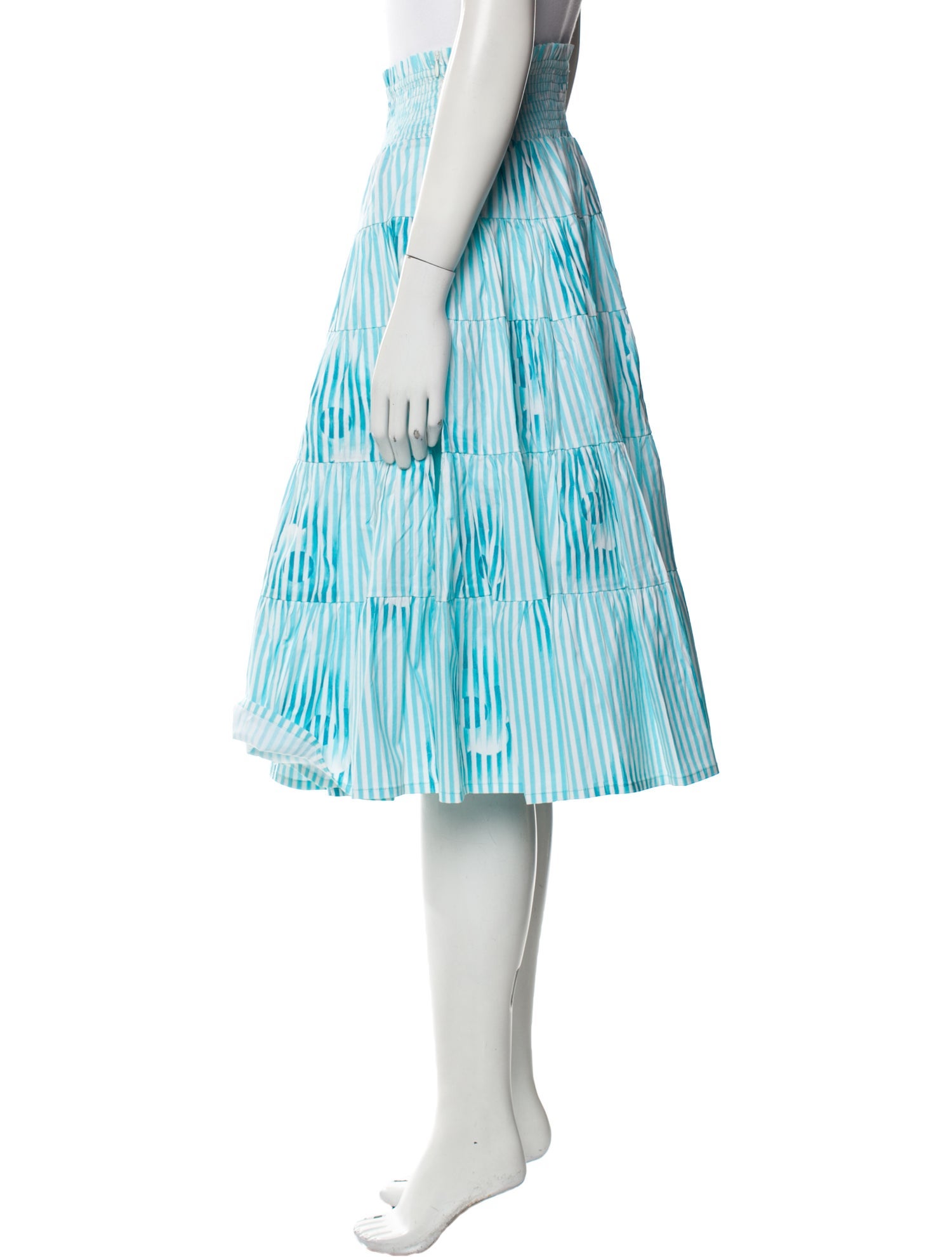 Samantha Sung Striped Knee-Length Skirt