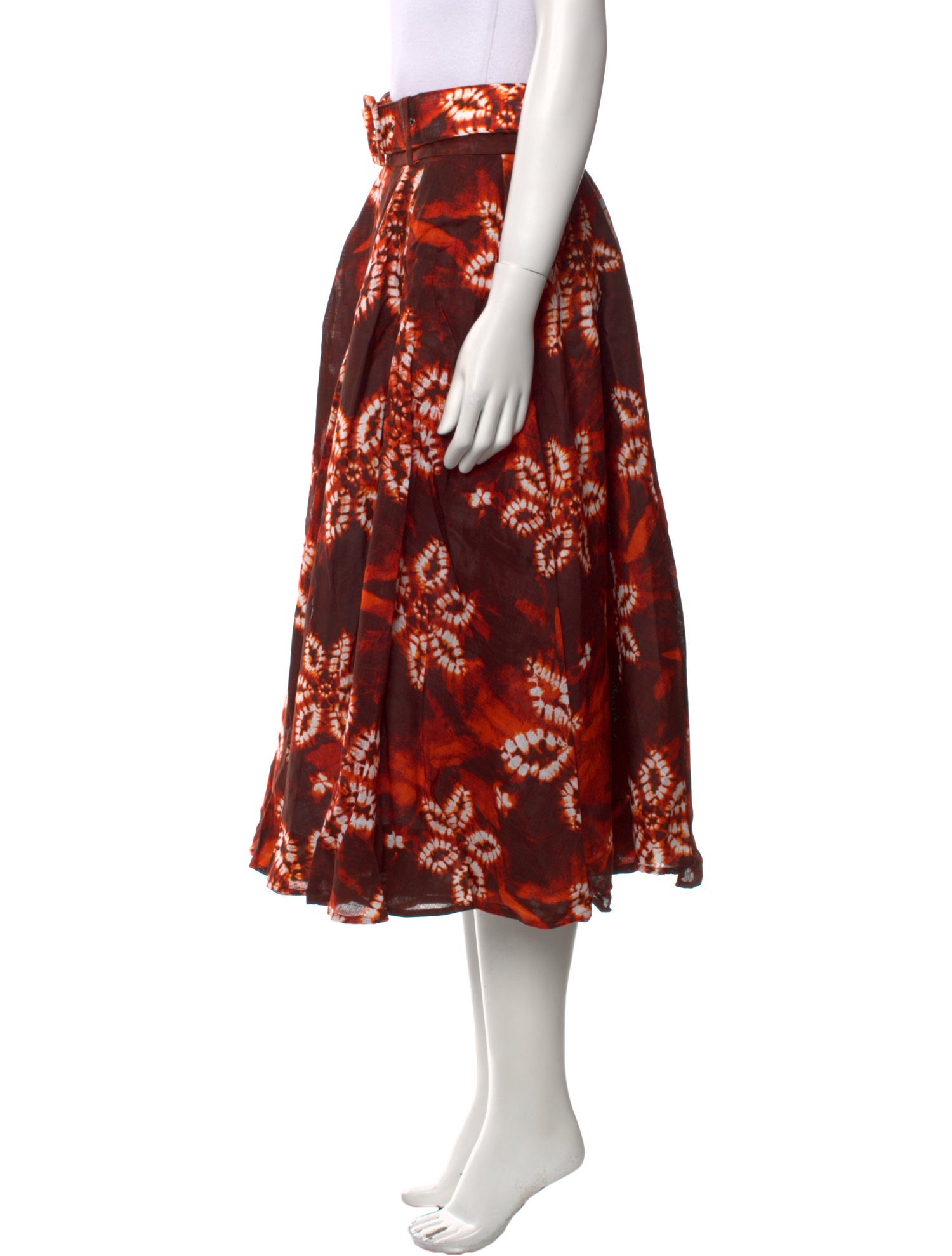 Samantha Sung Linen Midi Length Skirt