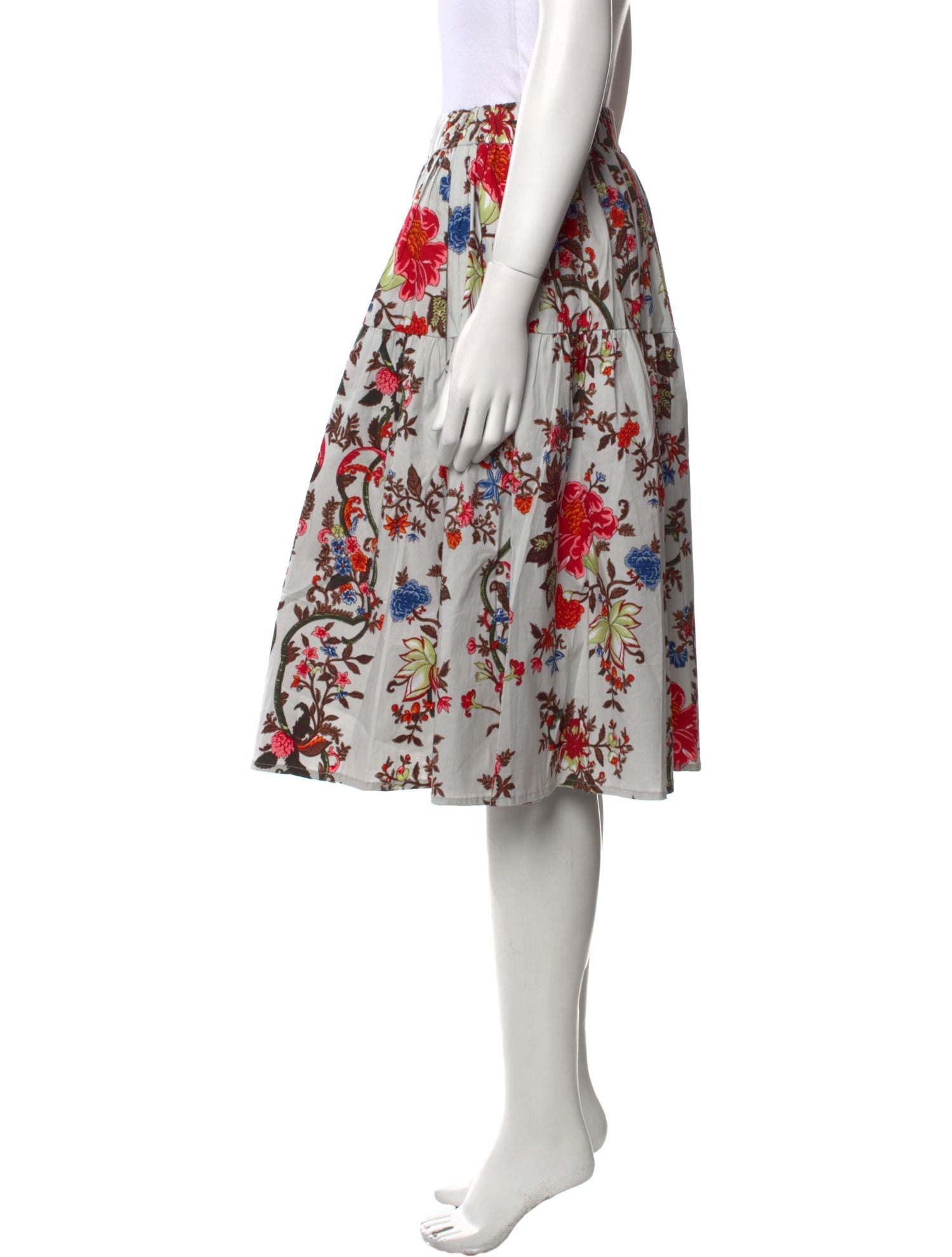 Samantha Sung Floral Print Knee-Length Skirt