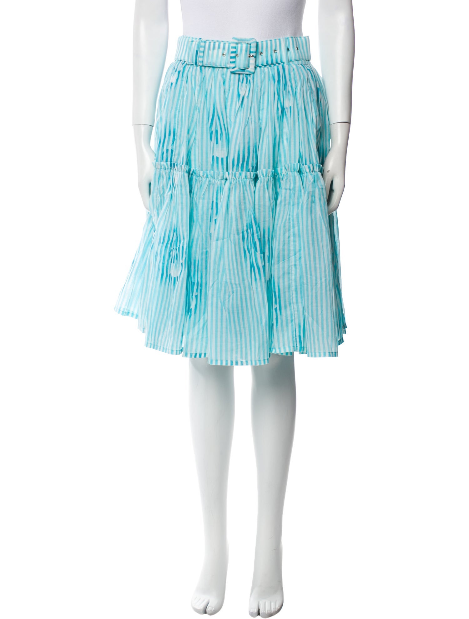 Samantha Sung Ruffle Embellishment Knee-Length Skirt