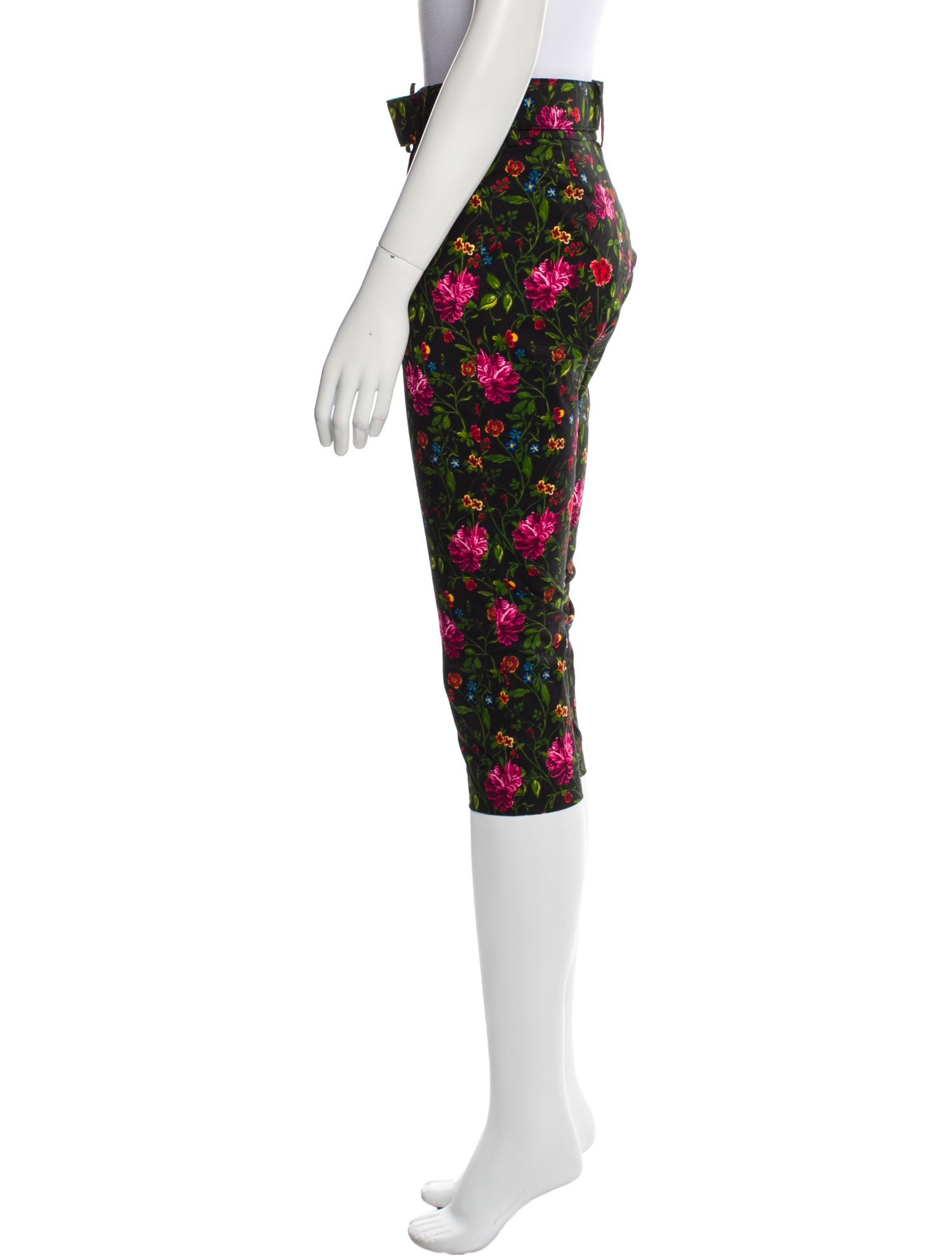 Samantha Sung Floral Print Straight Leg Pants