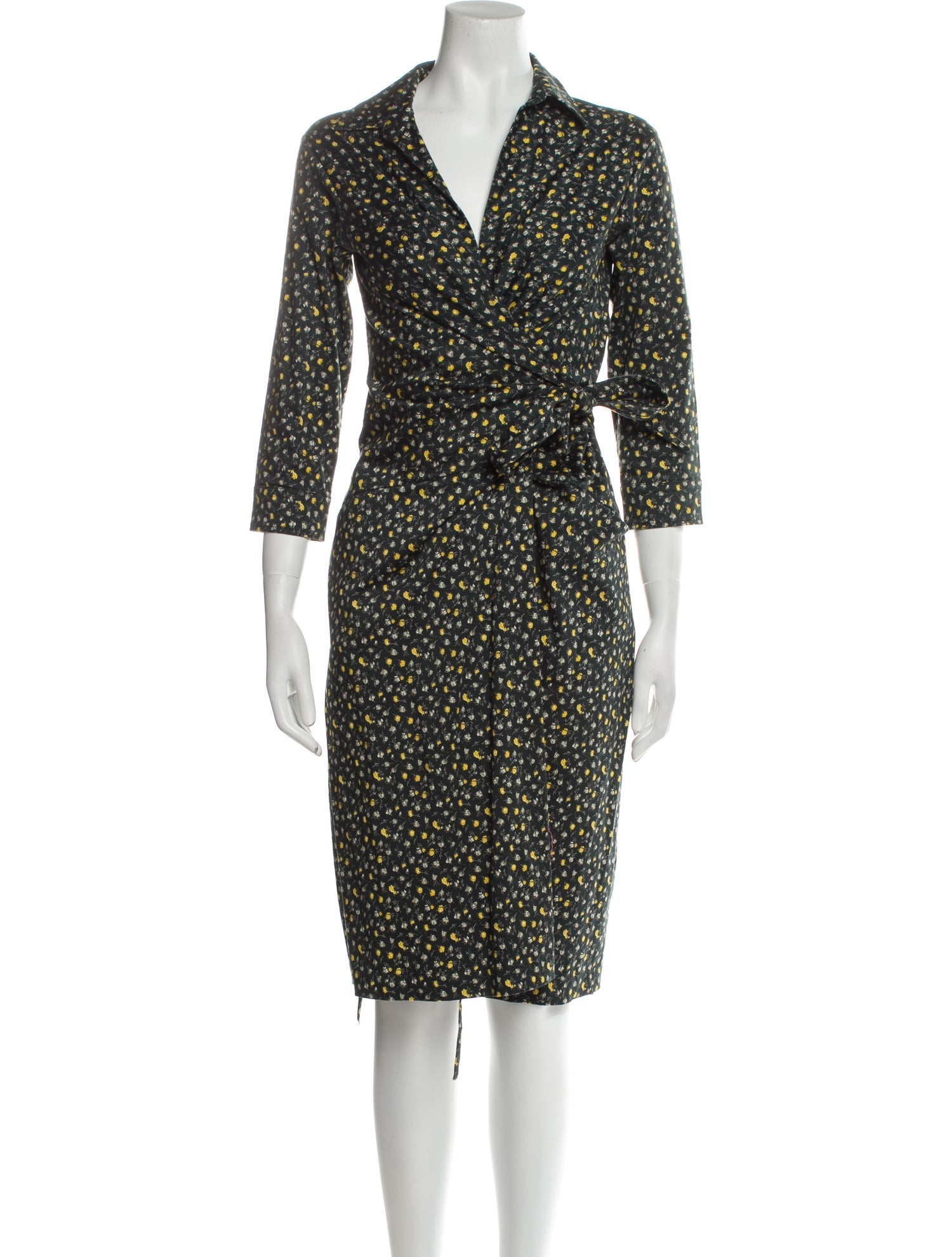 Samantha Sung Floral Print Midi Length Dress