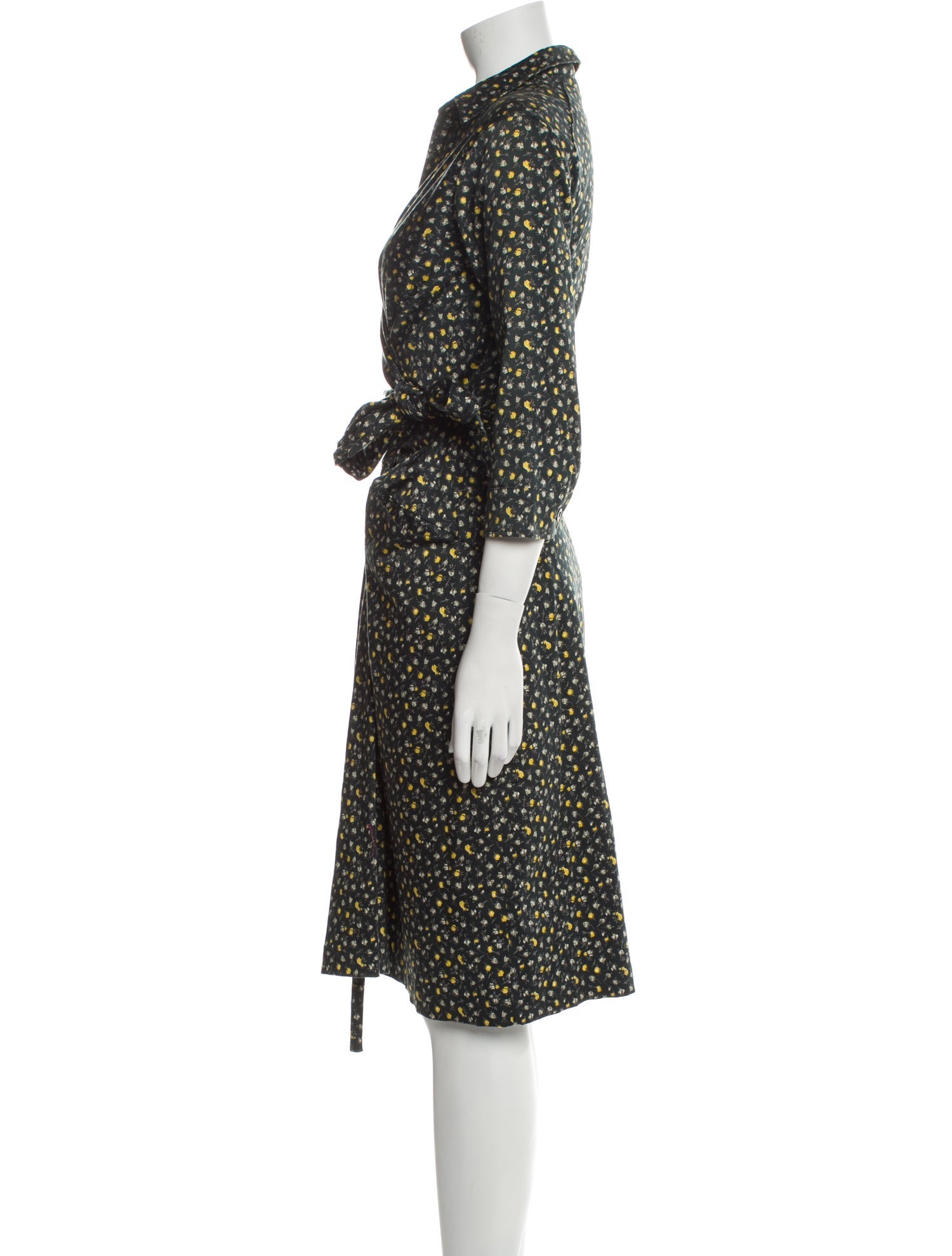 Samantha Sung Floral Print Midi Length Dress